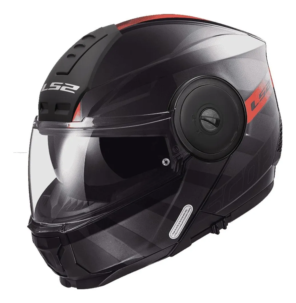 CASCO ABATIBLE LS2 SCOPE II HAMR XXL NGO/TIT/ROJ (SIN PINLOCK) FF902