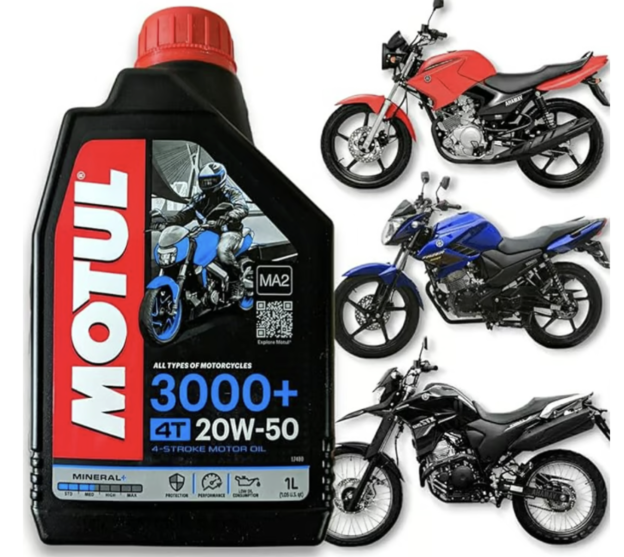 ACEITE PARA MOTOR A GASOLINA 4 TIEMPOS MOTUL 3000 20W50 1L MINERAL
