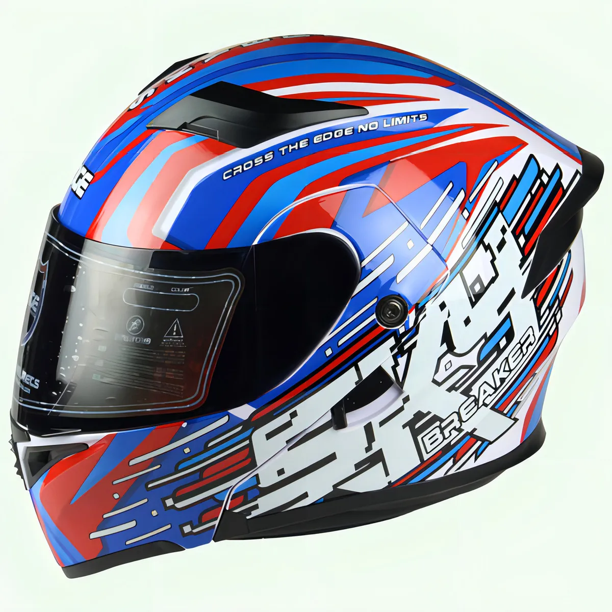 CASCO EDGE ABATIBLE BOSS SKYBREAKER AZUL/ROJO 2XL