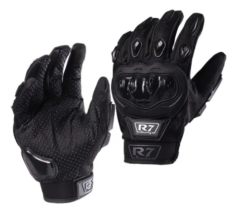 GUANTES VEL R7 RACING R7-2 TOUCH L NEGRO