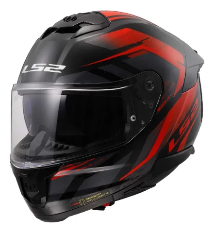 CASCO CERRADO LS2 STREAM II FURY XXL NGO/ROJ FF808