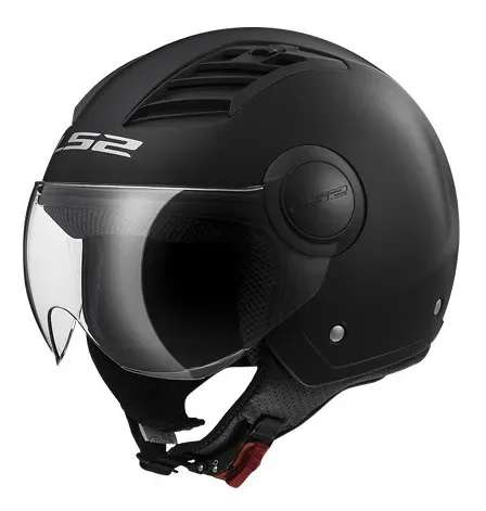 CASCO ABIERTO LS2 AIRFLOW SOLID NEGRO L