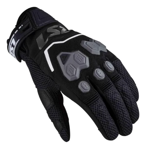 GUANTES VEL LS2 L NEGRO VEGA TEXTIL