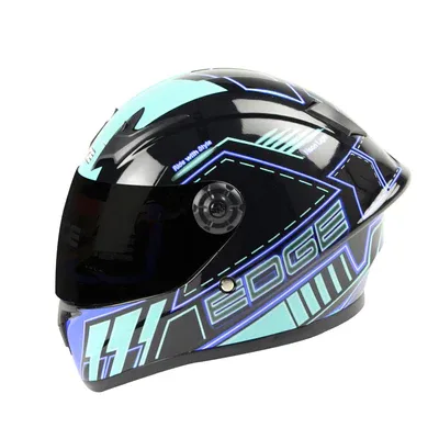 CASCO EDGE INTEGRAL NIÑO NEON LIGHT AZUL M