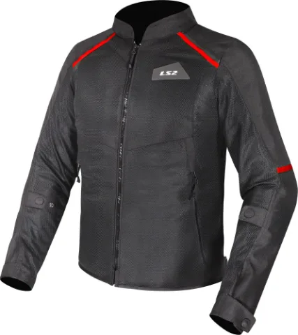 CHAMARRA DEPORTIVA LS2 BREEZE M NGO/ROJ TEXTIL