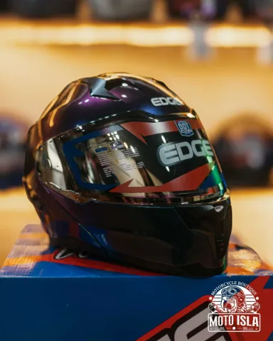 CASCO EDGE ABATIBLE DOT X5A IRIDISCENTE BRILLANTE M