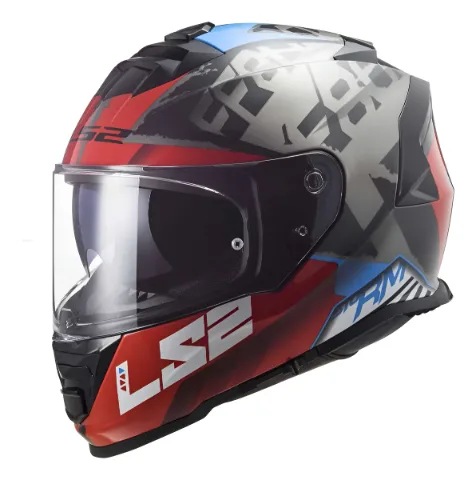 CASCO CERRADO LS2 STORM II SPRINTER XXL NGO/ROJ/TITANIUM FF800